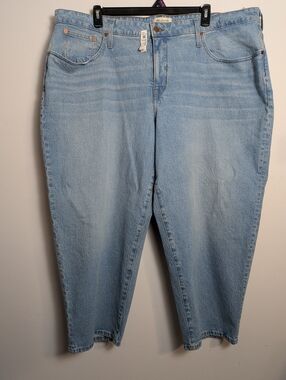 Madewell Ballon Jeans Light Wash Taper Jeans Sz 24w
